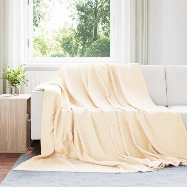vidaXL Mantitas de Sof&aacute; 24 pcs Crema 270 x 240 cm Lana