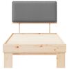 vidaXL Estructura de Cama con Cabecera Tapizada Gris Claro 80 x 200 cm