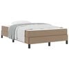vidaXL Estructura de cama con colch&oacute;n Capuchino 120 x 200 cm tela