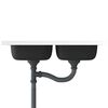 vidaXL Fregadero de cocina doble seno acero inoxidable 800x600x155 mm