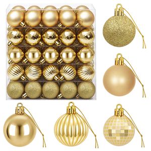 vidaXL Juego de bolas navide&ntilde;as 100 uds. Dorado 4 cm Poliestireno