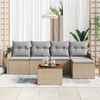 vidaXL Conjunto de sof&aacute; de jard&iacute;n 6 pcs beige y gris claro