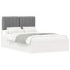 vidaXL Estructura de Cama con Cabecera Tapizada Gris Claro