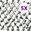 vidaXL Valla enrejada de sauce 5 piezas hojas artificiales 180x90 cm