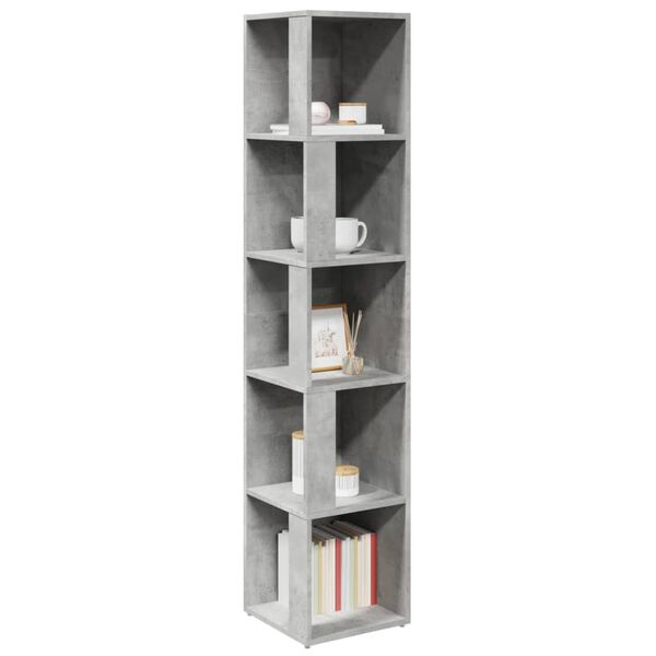vidaXL Mueble de esquina madera ingenier&iacute;a gris hormig&oacute;n 33x33x164,5cm