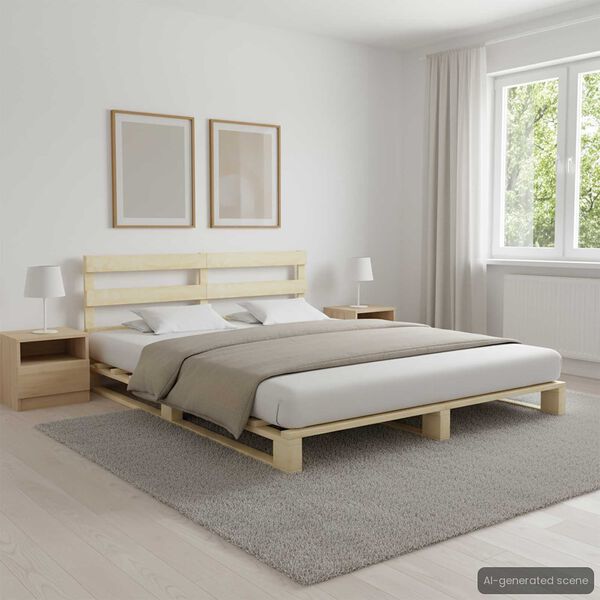 vidaXL Estructura cama palets sin colchón madera maciza pino 180x200cm