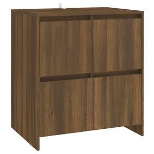 vidaXL Aparador de madera contrachapada marr&oacute;n roble 70x41x75 cm