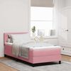 vidaXL Cama tipo Box Spring con colch&oacute;n Rosa 90 x 200 cm Terciopelo
