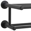 vidaXL Soporte para toallas Negro 61 x 23 x 17 cm Acero inoxidable