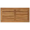 vidaXL Encimera Rectangular Madera de teca maciza Natural