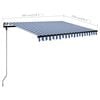 vidaXL Toldo de pie autom&aacute;tico azul y blanco 300x250 cm