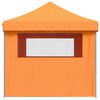vidaXL Tienda de fiesta plegable Pop-Up 4 paredes laterales naranja