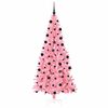 vidaXL Árbol de Navidad con 300 LED con soporte Rosa 210 cm PVC