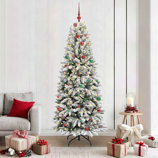 vidaXL Árbol de Navidad artificial con 300 LED 78 x 78 x 210 cm