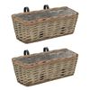 vidaXL Jardinera de balc&oacute;n con forro PE 40 cm 2 unidades