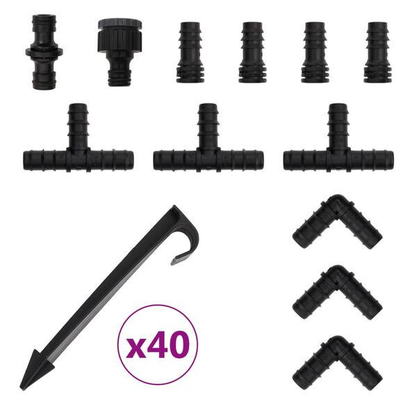 vidaXL Manguera porosa para jard&iacute;n caucho negro 16 mm 100 m