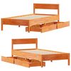 vidaXL Estructura de cama sin colch&oacute;n madera de pino marr&oacute;n 90x200 cm
