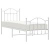 vidaXL Estructura cama sin colch&oacute;n con estribo metal blanco 75x190 cm