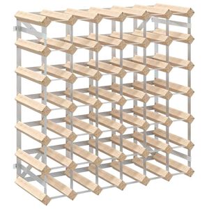 vidaXL Botellero para 42 botellas de madera maciza de pino