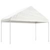 vidaXL Cenador con techo polietileno blanco 4,08x2,23x3,22 m