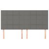 vidaXL Cabecero de cama gris oscuro 160x5x118/128 cm de tela
