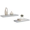 vidaXL Estantes flotantes pared 2 uds MDF gris hormig&oacute;n 60x23,5x3,8 cm