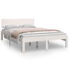 vidaXL Estructura de cama doble peque&ntilde;a sin colch&oacute;n blanco 120x190 cm
