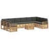 vidaXL Conjunto de sof&aacute;s de exterior 8 uds. Blanco y Antracita