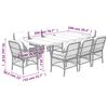 vidaXL Set comedor de jard&iacute;n 9 pzas con cojines rat&aacute;n sint&eacute;tico beige