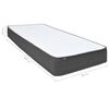 vidaXL Cama box spring tela gris oscuro 90x200 cm