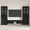 vidaXL Conjunto de mueble de TV FLORIN Negro Madera de ingenier&iacute;a