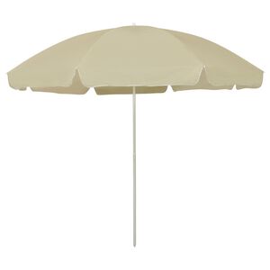 vidaXL Sombrilla de playa amarillo arena 300 cm