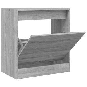 vidaXL Zapatero de madera de ingenier&iacute;a gris Sonoma 60x34x63,5 cm