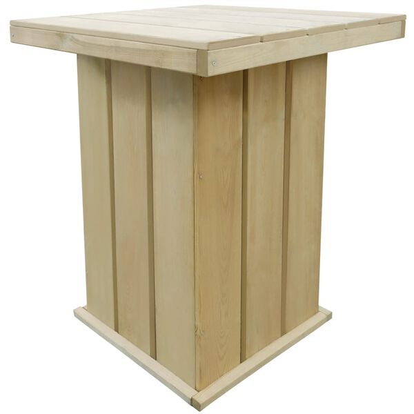 vidaXL Mesa de bar de madera de pino impregnada 75x75x110 cm