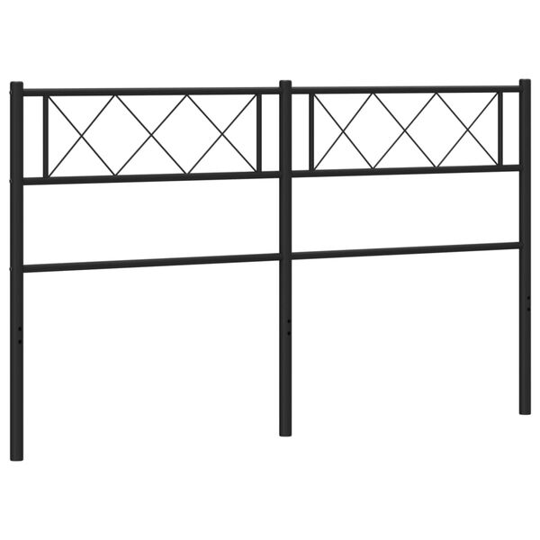 vidaXL Cabecero de metal negro 140 cm