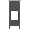 vidaXL Jardinera con estante madera maciza pino gris 82,5x34,5x81 cm