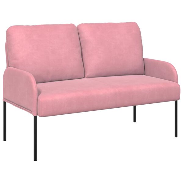 vidaXL Sof&aacute;s con coj&iacute;n 110cm Rosa Madera contrachapada