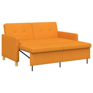 vidaXL Sof&aacute; cama desplegable Amarillo oscuro Tela