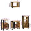 vidaXL Juego de muebles de baño con cajón 4 pcs Madera de mango maciza