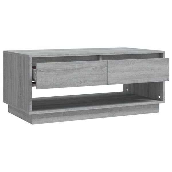 vidaXL Mesa de centro madera de ingeniería gris Sonoma 102,5x55x44 cm