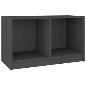 vidaXL Mueble de TV de madera maciza de pino gris 70x33x42 cm