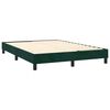 vidaXL Cama box spring colch&oacute;n y LED terciopelo verde oscuro 140x190cm