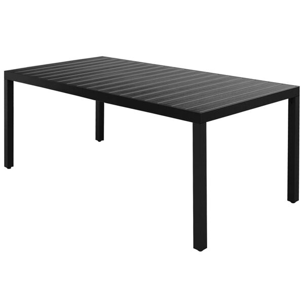 vidaXL Set de comedor de jard&iacute;n de 9 piezas PVC rat&aacute;n negro