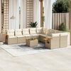vidaXL Set de sof&aacute;s de jard&iacute;n 11pzas con cojines rat&aacute;n sint&eacute;tico beige