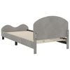 vidaXL Cama para niños con cabecero Gris Claro 80 x 200 cm Terciopelo