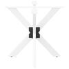 vidaXL Pata de mesa de comedor forma araña blanca 85x85x(72-73) cm acero