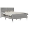 vidaXL Estructura de cama con colch&oacute;n Gris Claro 140 x 190 cm