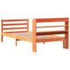 vidaXL Estructura de cama sin colch&oacute;n madera maciza marr&oacute;n 90x190 cm