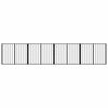 vidaXL Puerta para perros 4 uds. Negro 100 x 80 cm Acero Galvanizado