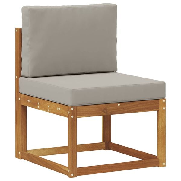 vidaXL Conjunto de sof&aacute;s de exterior 5 pcs Gris Natural y Claro